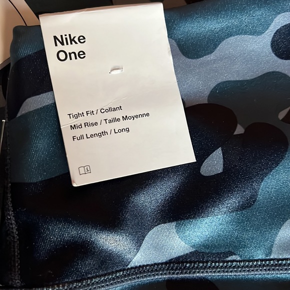 New Nike Dry Fit Blue Camo camouflage leggings work out pants size large - Picture 6 of 6